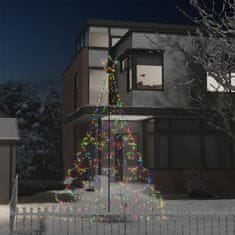Greatstore Novoletno drevesce s kovinskim stebrom 500 LED lučk 3 m