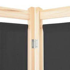 Vidaxl Paravan 3-delni 120x170x4 cm sivo blago