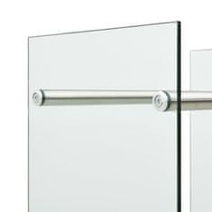 Vidaxl Stojalo za drva prozorno 80x35x120 cm steklo