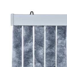 Vidaxl Zavesa proti mrčesu iz šenilje 100x220 cm srebrna