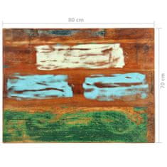 shumee Pravokotna mizna plošča 70x80 cm 25-27 mm trden predelan les