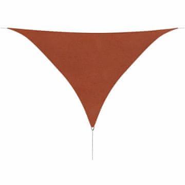 Vidaxl Senčno jadro oksford tekstil trikotno 3,6x3,6x3,6 m terakota