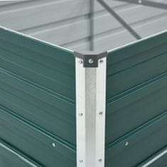 Vidaxl Visoka greda pocinkano jeklo 600x80x77 cm zelena