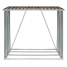 Vidaxl Vrtna lopa za drva pocinkano jeklo 163x83x154 cm rjava
