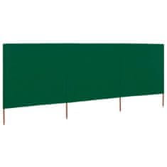 Vidaxl 3-panelni vetrobran tkanina 400x160 cm zelen