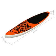 Greatstore Napihljiva SUP deska komplet 320x76x15 cm oranžna