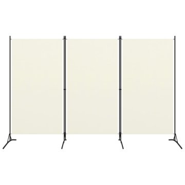 Vidaxl Paravan 3-delni bel 260x180 cm tkanina