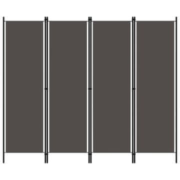 Vidaxl Paravan 4-delni antraciten 200x180 cm