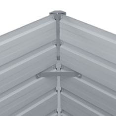 Vidaxl Dvignjeno Vrtno Korito 129x129x46 cm Pocinkano Jeklo Sive Barve