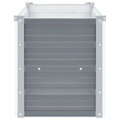 Vidaxl Visoka greda iz pocinkanega jekla 100x40x45 cm sive barve