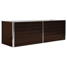 Vidaxl Visoka greda rjava 240x80x77 cm pocinkano jeklo