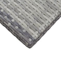 Vidaxl Vrtna miza antracitna 110x60x67 cm poli ratan