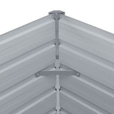 Vidaxl Dvignjeno Vrtno Korito 100x100x77 cm Pocinkano Jeklo Sive Barve