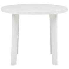 shumee Vrtna miza bela 89 cm plastika