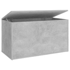 shumee Skrinja za shranjevanje betonsko siva 84x42x46 cm iverna plošča