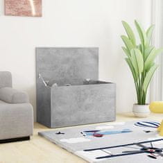 shumee Skrinja za shranjevanje betonsko siva 84x42x46 cm iverna plošča