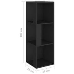 Vidaxl Kotna omarica črna 33x33x100 cm iverna plošča