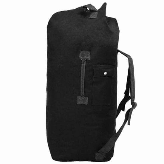 shumee Potovalna torba vojaškega stila 85 L črne barve