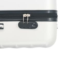 Greatstore Trdi potovalni kovčki 3 kosi svetlo srebrni ABS