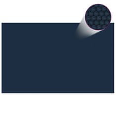 shumee Plavajoča PE solarna folija za bazen 800x500 cm črna in modra
