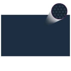 shumee Plavajoča PE solarna folija za bazen 1000x600 cm črna in modra