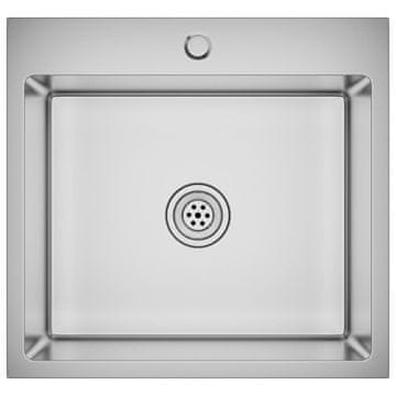 Vidaxl Ročno izdelano kuhinjsko pomivalno korito nerjaveče jeklo