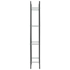 Vidaxl Stojalo za drva črno 50x20x150 cm jeklo