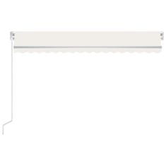 Vidaxl Ročno zložljiva tenda z LED lučmi 400x350 cm krem