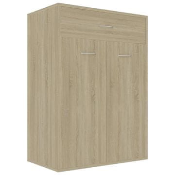 Vidaxl Omara za čevlje sonoma hrast 60x35x84 cm iverna plošča