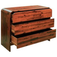 Vidaxl Predalnik iz trdnega akacijevega lesa 90x37x75 cm