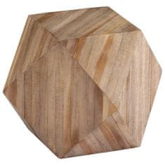 Vidaxl Stranska mizica iz predelane tikovine 40x40x40 cm