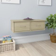Vidaxl Stenska polica s predali sonoma hrast 60x26x18,5 cm iverna pl.