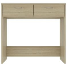 Vidaxl Pisalna miza sonoma hrast 80x40x75 cm iverna plošča