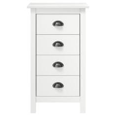 Vidaxl Komoda Hill bela 46x35x80 cm trdna borovina