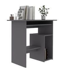 Vidaxl Pisalna miza siva 80x45x74 cm iverna plošča