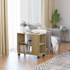 Vidaxl Stranska mizica sonoma hrast 70x35x55 cm iverna plošča
