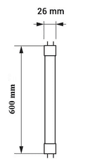 HEDA LED cevna sijalka T8 G13 60cm 6000-6400k 9W steklena