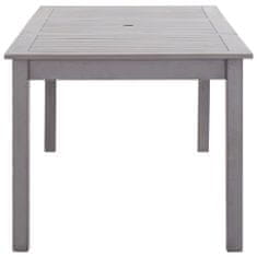 Greatstore Vrtna miza siva 200x90x74 cm trden akacijev les
