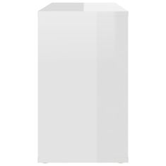 Vidaxl Stranska omarica visok sijaj bela 60x30x50 cm iverna plošča