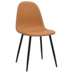 Vidaxl Jedilni stoli 4 kosi 45x54,5x87 cm svetlo rjavo umetno usnje
