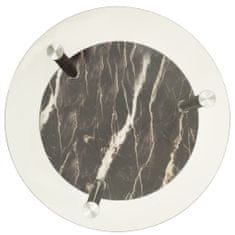 shumee 2-nadstropna mizica prozorna in črna 38 cm kaljeno steklo