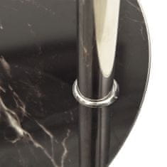 shumee 2-nadstropna mizica prozorna in črna 38 cm kaljeno steklo