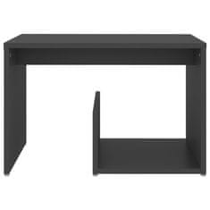 Vidaxl Stranska mizica siva 59x36x38 cm iverna plošča