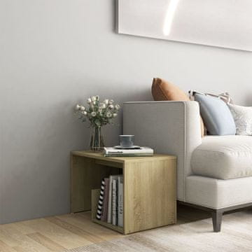 Vidaxl vidaXL Stranska mizica, hrast sonoma, 59x36x38 cm, material na osnovi lesa