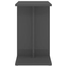 Vidaxl Stranska mizica visok sijaj siva 50x30x50 cm iverna plošča