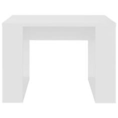 shumee Stranska mizica bela 50x50x35 cm iverna plošča