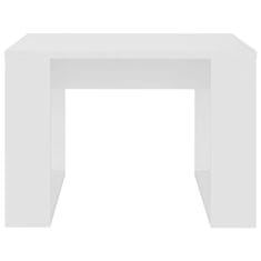 Vidaxl Stranska mizica bela 50x50x35 cm iverna plošča