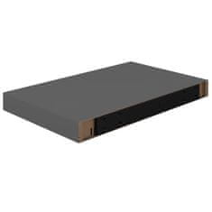 Vidaxl Stenske police 2 kosa visok sijaj sive 40x23,5x3,8 cm MDF