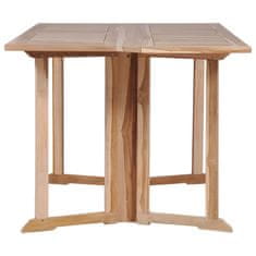 Vidaxl Zložljiva vrtna miza 150x90x75 cm trdna tikovina