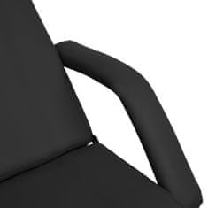 shumee Masažna miza črna 180x62x(86,5-118) cm